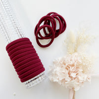 Thumbnail for MANGO JELLY Metal Free Hair ties (4.5cm) - School Colour Maroonn 10P - Six Pack