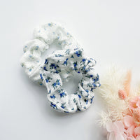 Thumbnail for MANGO JELLY Scrunchies 2P - Blue Flowers