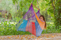 Thumbnail for Mayan Legacy Extra Large Outdoor Cotton Mexican Hammock Chair in Colorina Colour