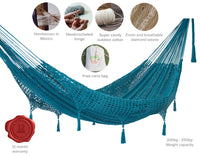 Thumbnail for Outdoor undercover cotton Mayan Legacy hammock with hand crocheted tassels Queen Size Bondi