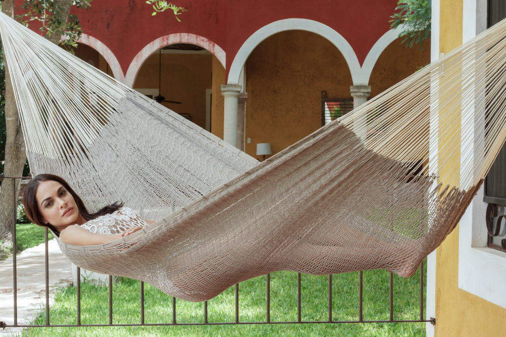 Outdoor undercover cotton Mayan Legacy hammock King size Dream Sands