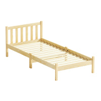 Thumbnail for Artiss Bed Frame Single Size Wooden Oak SOFIE