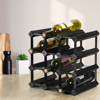 Thumbnail for Artiss Wine Rack 12 Bottle Black