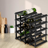 Thumbnail for Artiss Wine Rack 20 Bottle Black