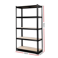 Thumbnail for Giantz 1.5M Garage Shelving Warehouse Rack Pallet Racking Storage Shelve Black