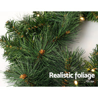 Thumbnail for Jingle Jollys 1.8m Christmas Garland with LED lights Party Xmas Decorations