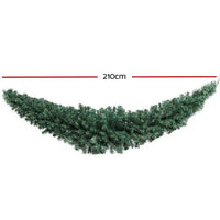 Thumbnail for Jingle Jollys 2.1m Christmas Garland Xmas Decorations Green Wedding Party