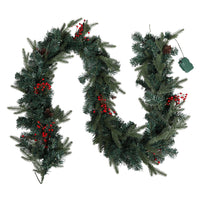 Thumbnail for Jingle Jollys 2.4m Christmas Garland with LED Lights Decorations Xmas Party