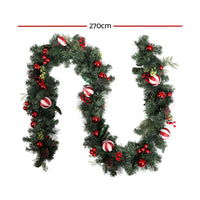 Thumbnail for Jingle Jollys 2.7m Christmas Garland with Decorations Xmas Wedding Party