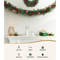 Thumbnail for Jingle Jollys 2.7m Christmas Garland with Decorations Xmas Wedding Party