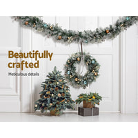 Thumbnail for Jingle Jollys 2.7m Christmas Garland with LED Lights Snowy Decoration Xmas Party