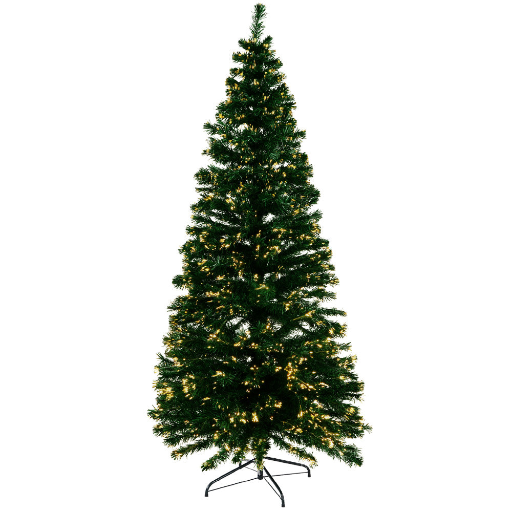 Jingle Jollys 1.8m Christmas Tree Optic Fibre LED Xmas tree Warm White