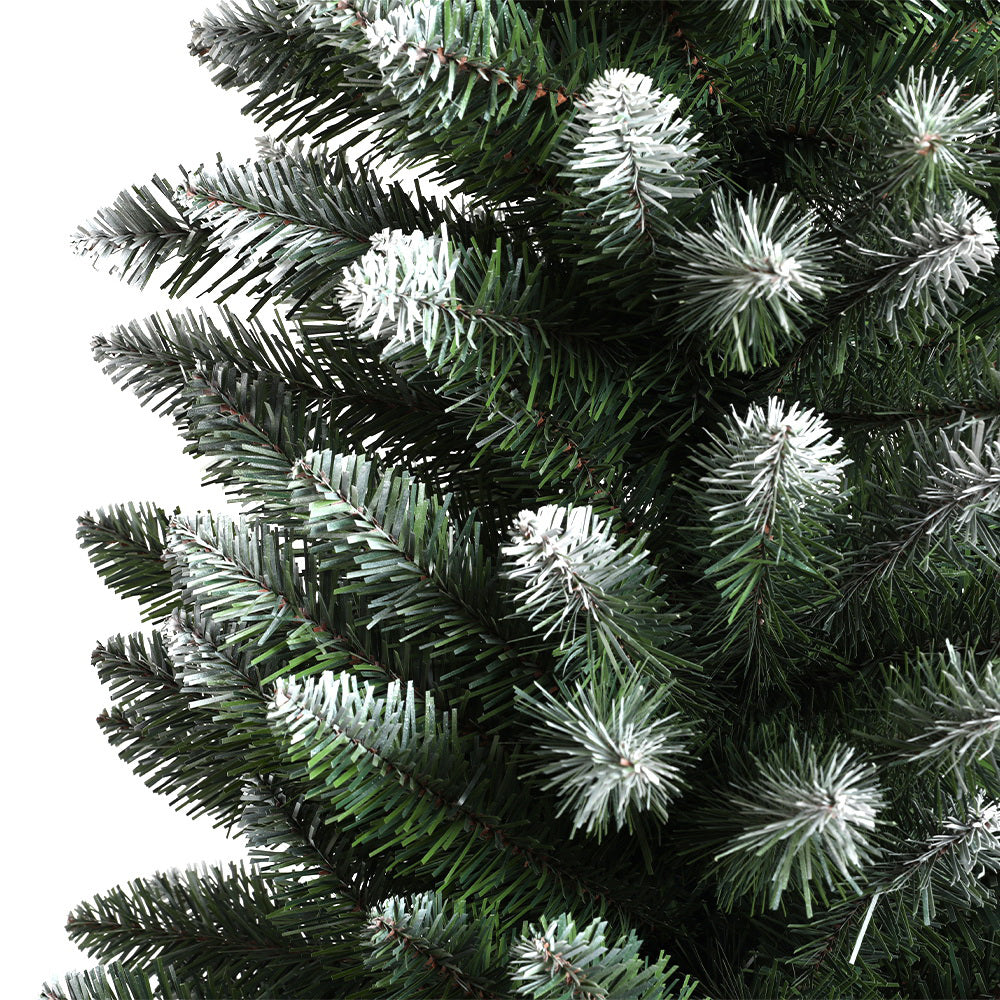 Jingle Jollys Christmas Tree 1.8m Xmas Tree Decorations Snowy 300 Tips