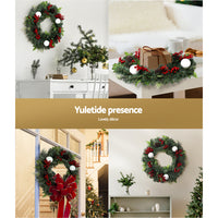 Thumbnail for Jingle Jollys 2FT 60CM Christmas Wreath with Decor Xmas Tree Decoration