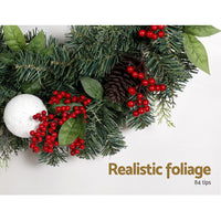 Thumbnail for Jingle Jollys 2FT 60CM Christmas Wreath with Decor Xmas Tree Decoration