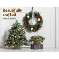 Thumbnail for Jingle Jollys 2FT 60CM Christmas Wreath with Decor Xmas Tree Decoration
