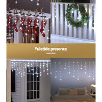 Thumbnail for Jingle Jollys Christmas Lights 80 LED 3M Icicle Light Snow Decorations