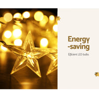 Thumbnail for Jingle Jollys Solar Christmas Lights 80 LED 3M Icicle Light Star Decorations