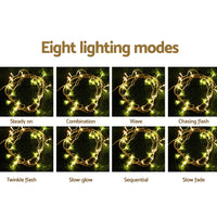 Thumbnail for Jingle Jollys 6X3M Christmas Lights Curtain Light Warm White 600 LED