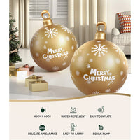 Thumbnail for Jingle Jollys Christmas Inflatable Ball Bauble 60cm Outdoor Decoration Gold