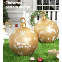 Thumbnail for Jingle Jollys Christmas Inflatable Ball Bauble 60cm Outdoor Decoration Gold