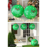 Thumbnail for Jingle Jollys Christmas Inflatable Ball Bauble 60cm Outdoor Decoration Green