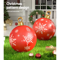 Thumbnail for Jingle Jollys Christmas Inflatable Ball Bauble 60cm Outdoor Decoration Red