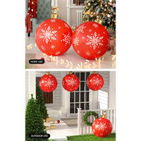 Thumbnail for Jingle Jollys Christmas Inflatable Ball Bauble 60cm Outdoor Decoration Red