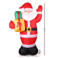 Thumbnail for Jingle Jollys Christmas Inflatable Santa 2.4M Illuminated Decorations