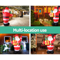 Thumbnail for Jingle Jollys Christmas Inflatable Santa 2.4M Illuminated Decorations