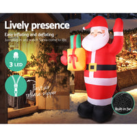 Thumbnail for Jingle Jollys Christmas Inflatable Santa 2.4M Illuminated Decorations