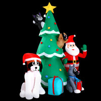 Thumbnail for Jingle Jollys Christmas Inflatable Santa Tree 3M Illuminated Decorations