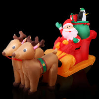 Thumbnail for Jingle Jollys Christmas Inflatable Santa Sleigh 2.2M Illuminated Decorations