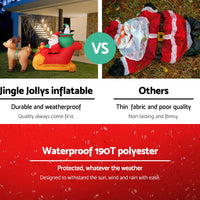 Thumbnail for Jingle Jollys Christmas Inflatable Santa Sleigh 2.2M Illuminated Decorations