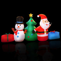 Thumbnail for Jingle Jollys Christmas Inflatable Tree Snowman 2.7M Illuminated Decorations