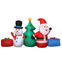 Thumbnail for Jingle Jollys Christmas Inflatable Tree Snowman 2.7M Illuminated Decorations