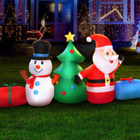 Thumbnail for Jingle Jollys Christmas Inflatable Tree Snowman 2.7M Illuminated Decorations