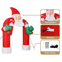 Thumbnail for Jingle Jollys Christmas Inflatable Santa Archway 2.3M Outdoor Decorations Lights