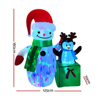 Thumbnail for Jingle Jollys Christmas Inflatable Snowman 1.8M Illuminated Decorations