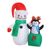 Thumbnail for Jingle Jollys Christmas Inflatable Snowman 1.8M Illuminated Decorations