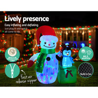 Thumbnail for Jingle Jollys Christmas Inflatable Snowman 1.8M Illuminated Decorations