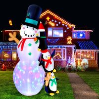 Thumbnail for Jingle Jollys Christmas Inflatable Snowman 2.4M Illuminated Decorations