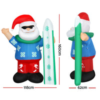 Thumbnail for Jingle Jollys Christmas Inflatable Santa 1.6M Illuminated Decorations