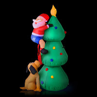 Thumbnail for Jingle Jollys Christmas Inflatable Santa Tree 1.8M Illuminated Decorations