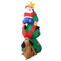 Thumbnail for Jingle Jollys Christmas Inflatable Santa Tree 1.8M Illuminated Decorations