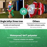 Thumbnail for Jingle Jollys Christmas Inflatable Santa Tree 1.8M Illuminated Decorations