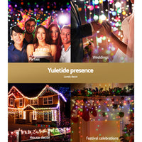 Thumbnail for Jingle Jollys 12.5M Solar Christmas Lights Icicle String Light Multi Colour