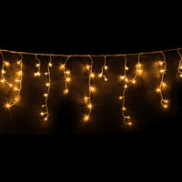 Thumbnail for Jingle Jollys 12.5M Solar Christmas Lights Icicle String Light Warm White