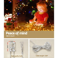 Thumbnail for Jingle Jollys 12.5M Solar Christmas Lights Icicle String Light Warm White