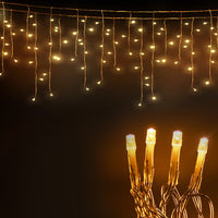 Thumbnail for Jingle Jollys 12.5M Solar Christmas Lights Icicle String Light Warm White